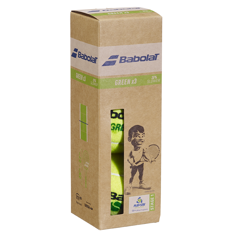 Caja Pelotas Babolat Green x3 Tenis