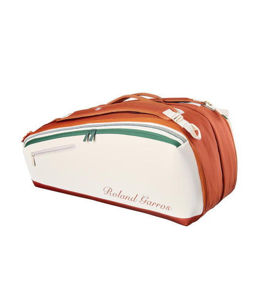 Raquetero de Tenis Wilson Roland-Garros 2026 Super Tour 9 Pack Cream