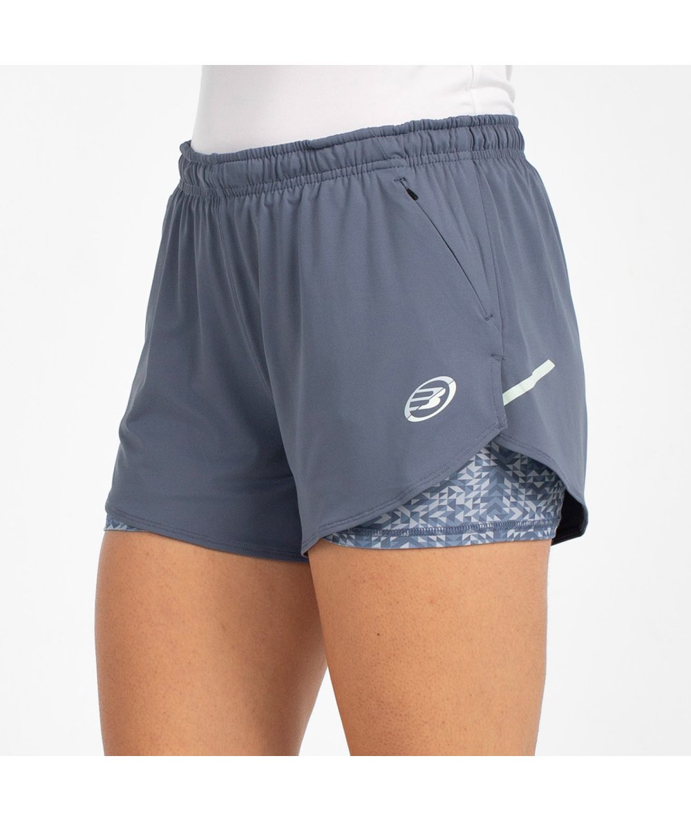 Short de Pádel Bullpadel Ozono Azul Lavado