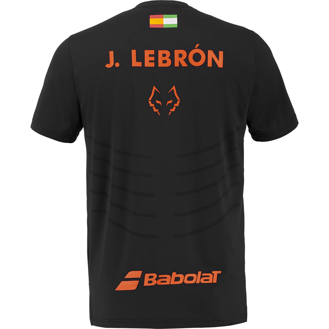 Camiseta Hombre Padel Babolat Réplica Lebrón Negro/Naranja 2026