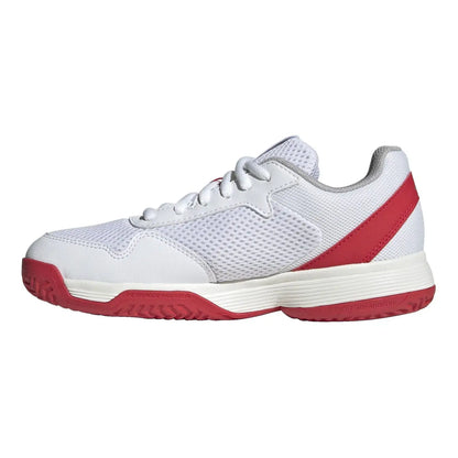 Zapatillas de Tenis Adidas Courtflash K Junior Blanca/Roja