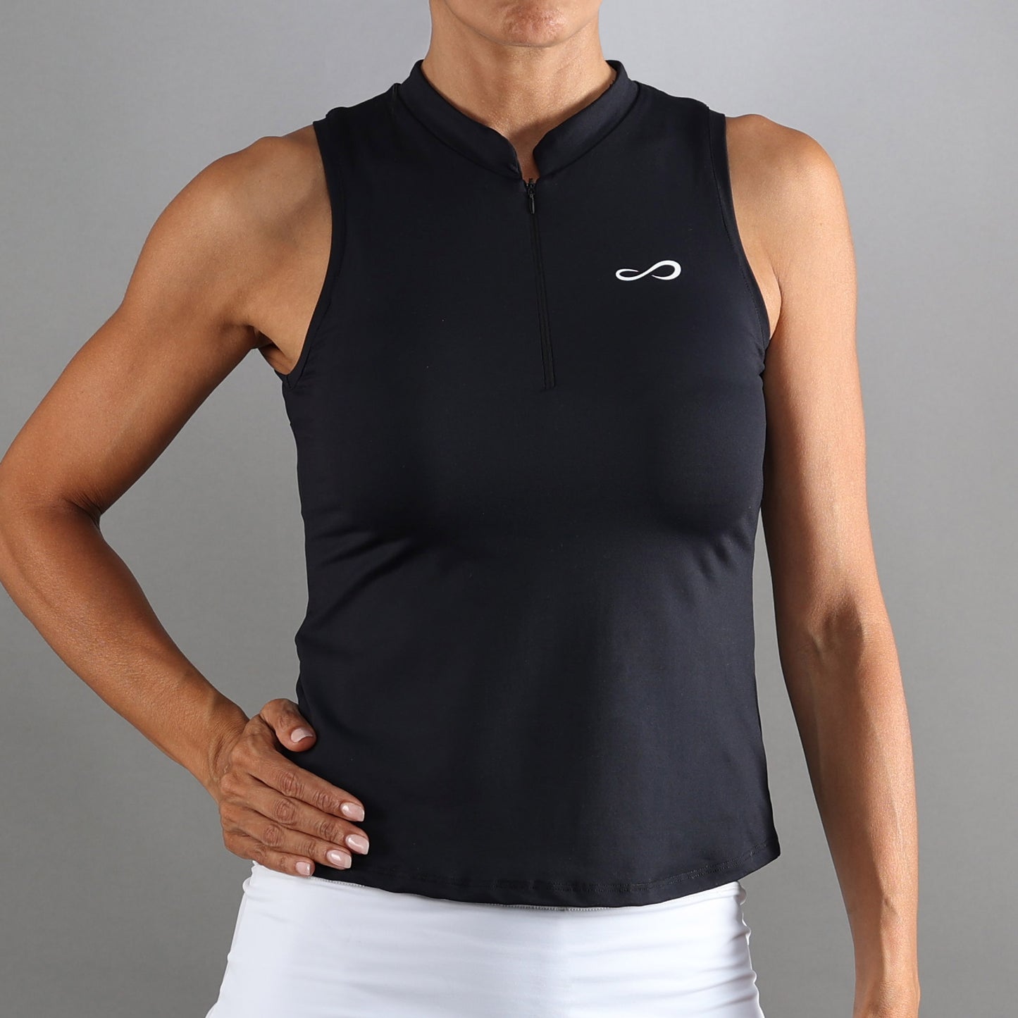 Polo Glam Black de Pádel y Tenis