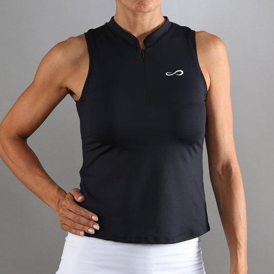 Polo Glam Black de Pádel y Tenis
