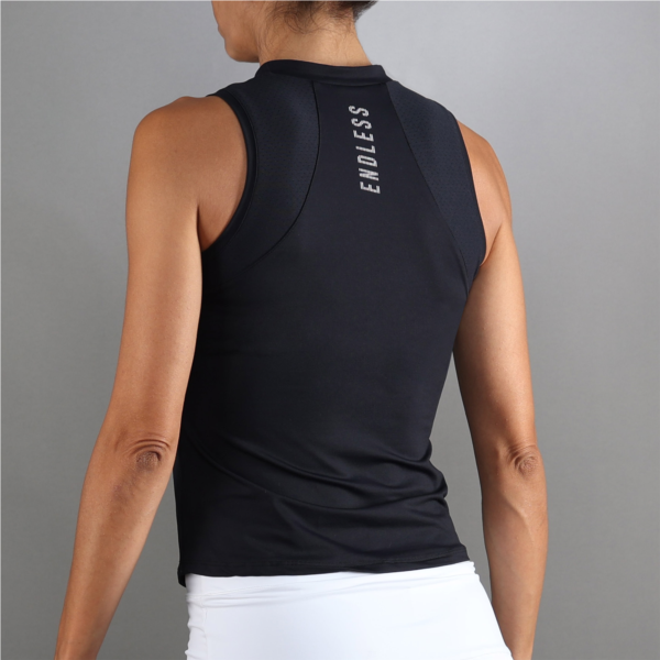 Polo Glam Black de Pádel y Tenis