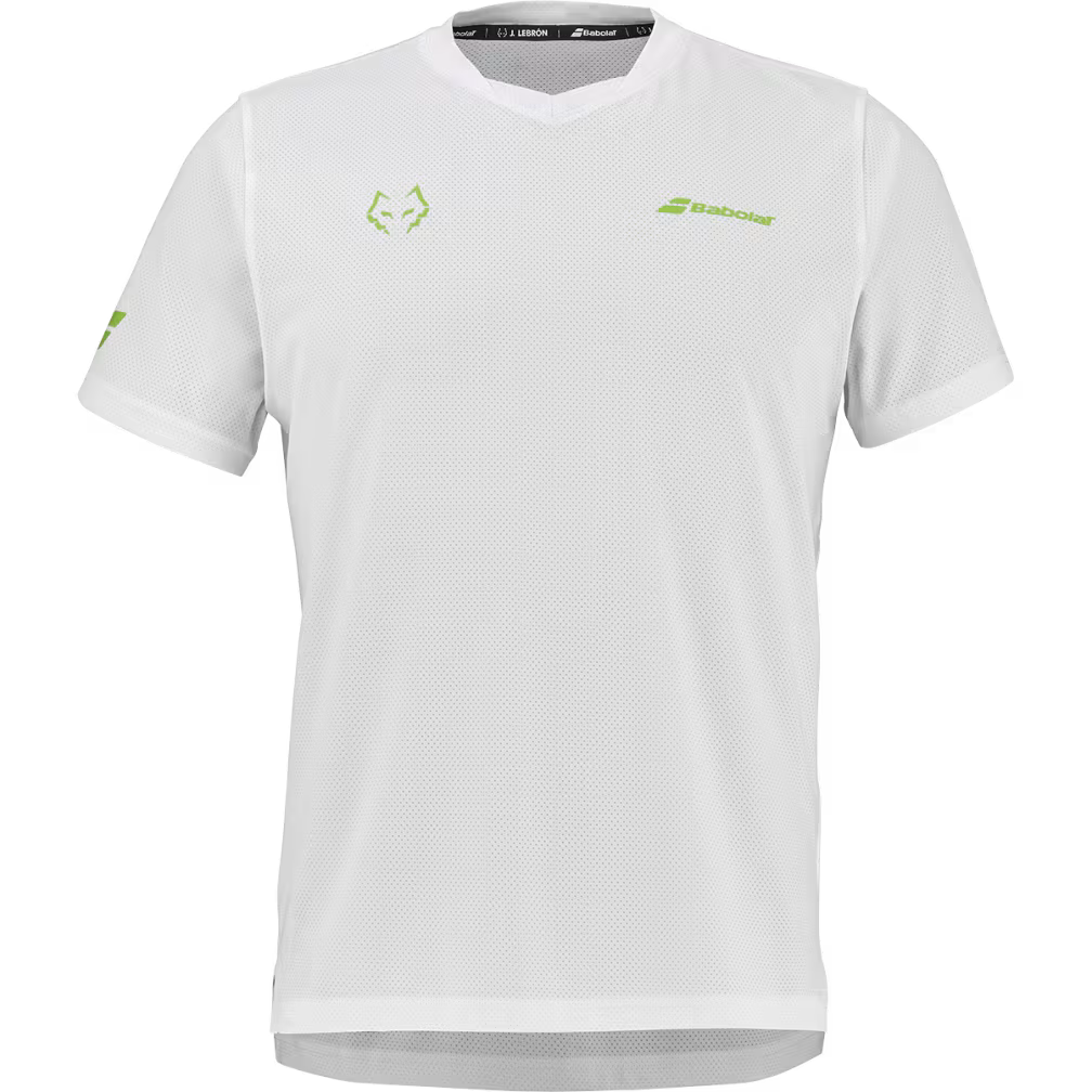 Camiseta de Pádel Babolat CN TEE LEBRON 2026 Blanca