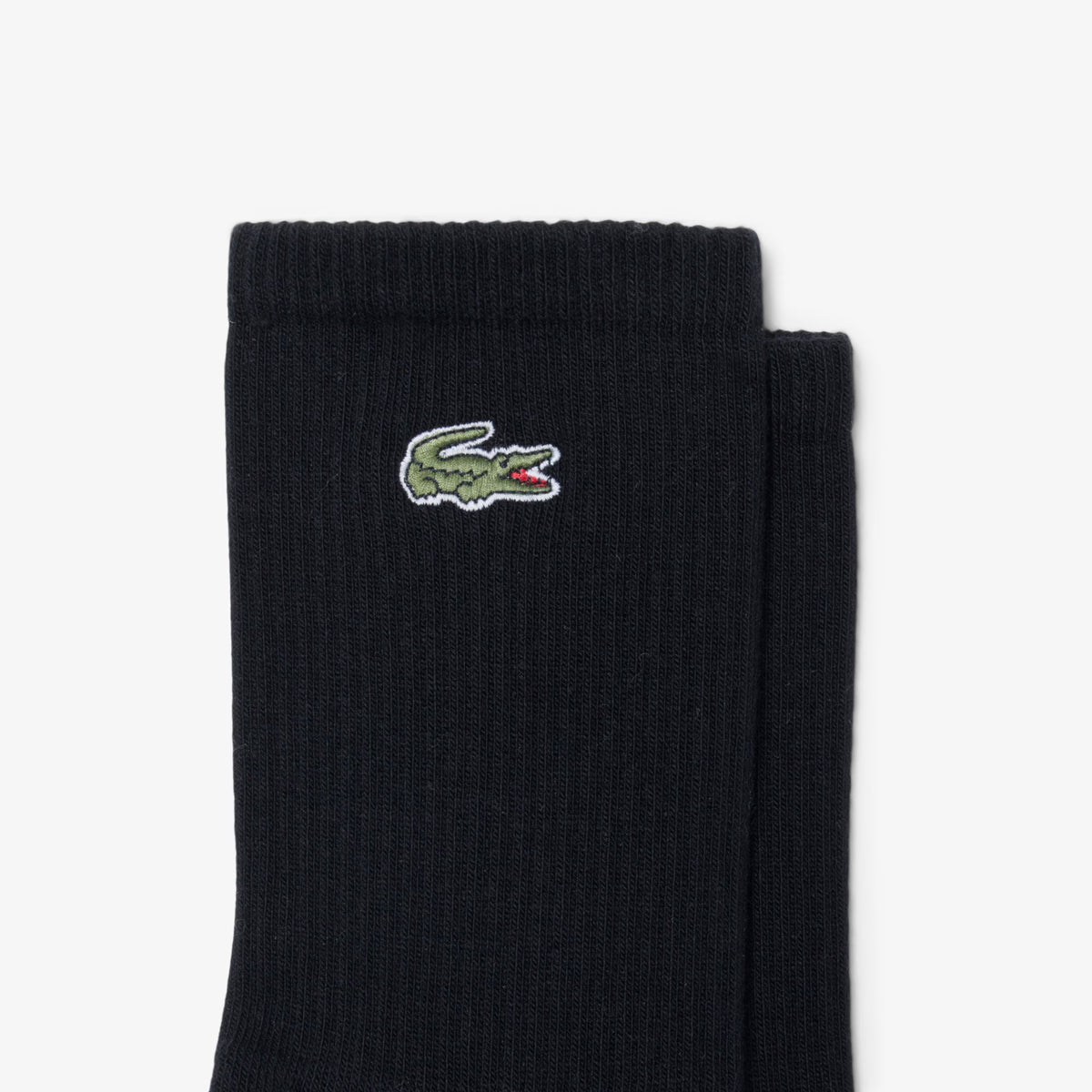 Pack de 3 Calcetines Largos Lacoste de Canalé Negros