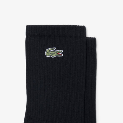 Pack de 3 Calcetines Largos Lacoste de Canalé Negros