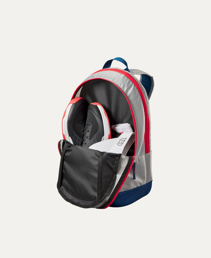Mochila Tenis Wilson Junior Backpack Light Grey F03/RED-BL