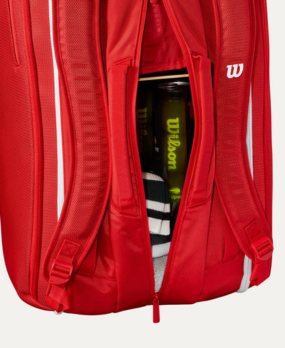 Bolsa de Tenis Wilson Super Tour 15 Pack Roja 2025