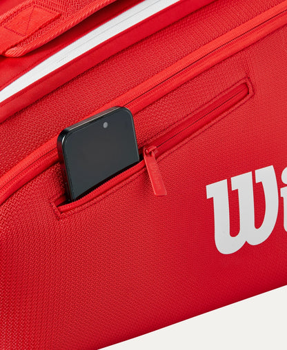 Bolsa de Tenis Wilson Super Tour 9 Pack Roja 2025