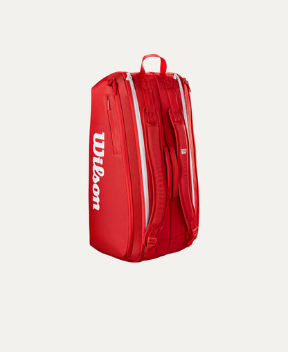 Bolsa de Tenis Wilson Super Tour 9 Pack Roja 2025