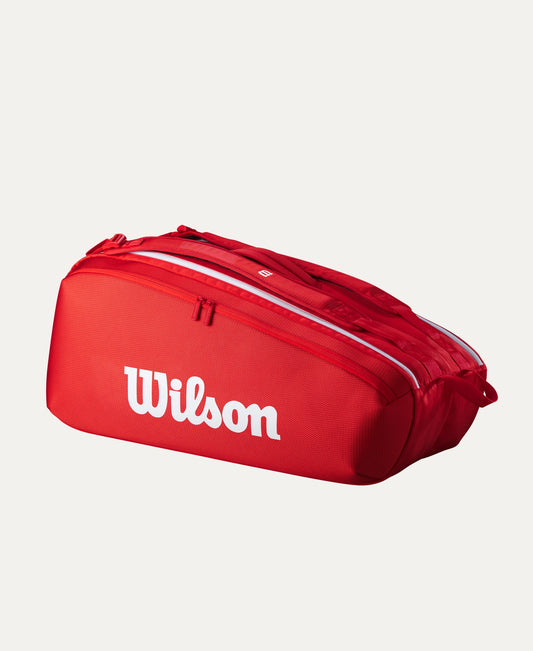 Bolsa de Tenis Wilson Super Tour 9 Pack Roja 2025