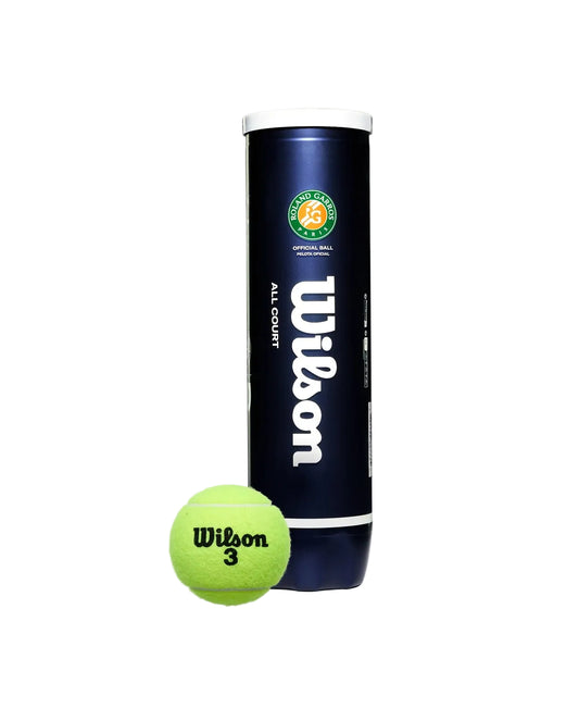 Tubo de 4 Pelotas de Tenis Wilson Roland Garros ALL CT