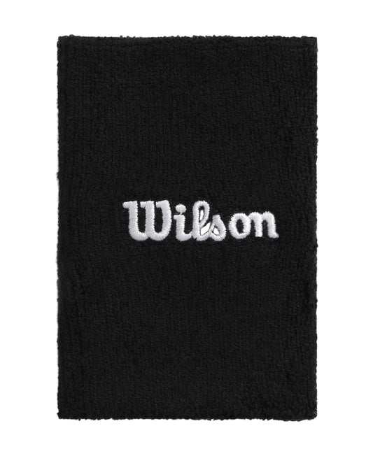 Muñequeras Wilson Wide Terry Wristbands Negro