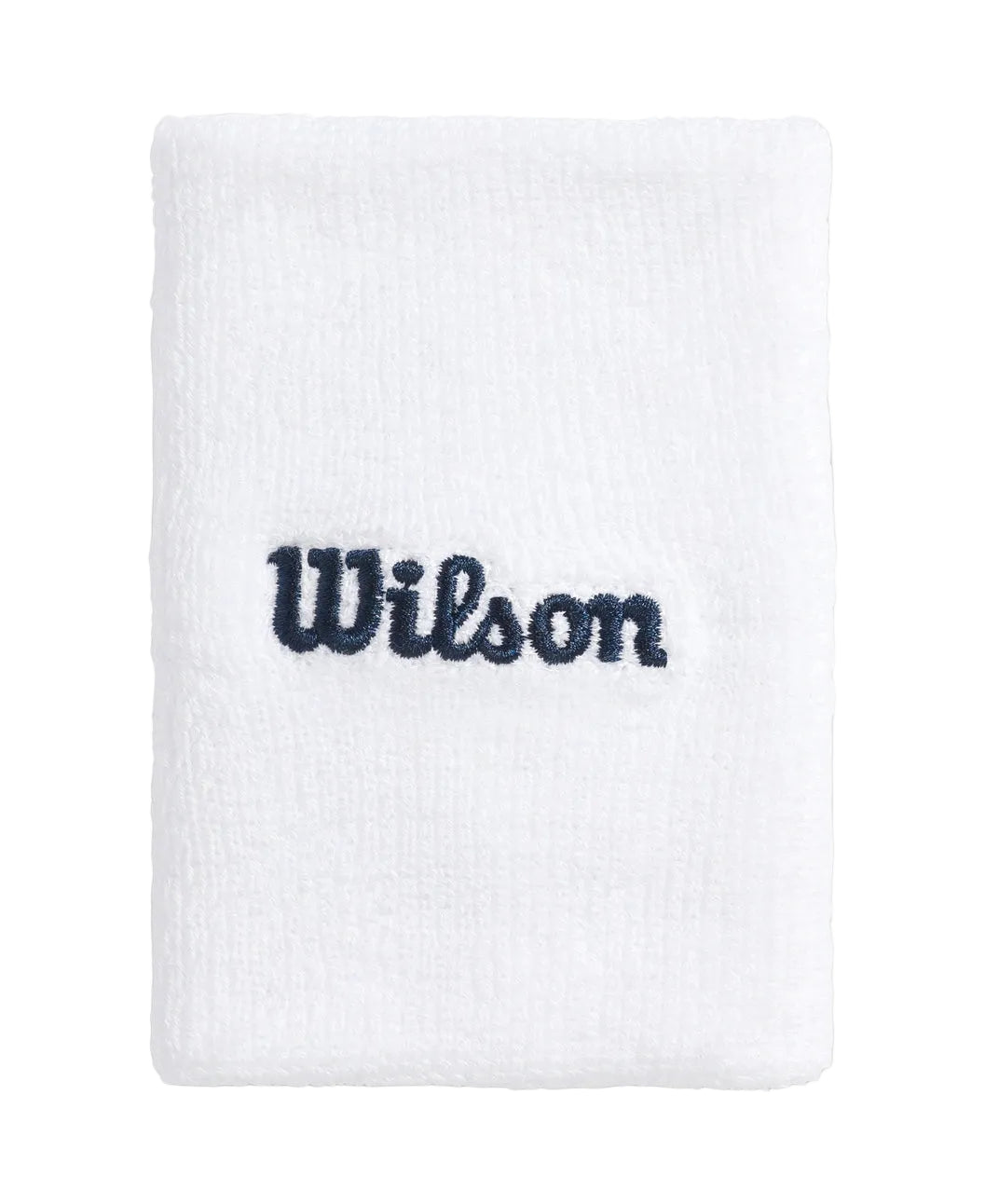 Muñequeras Tenis Wilson Wide Terry Wristbands Blanco/Navy