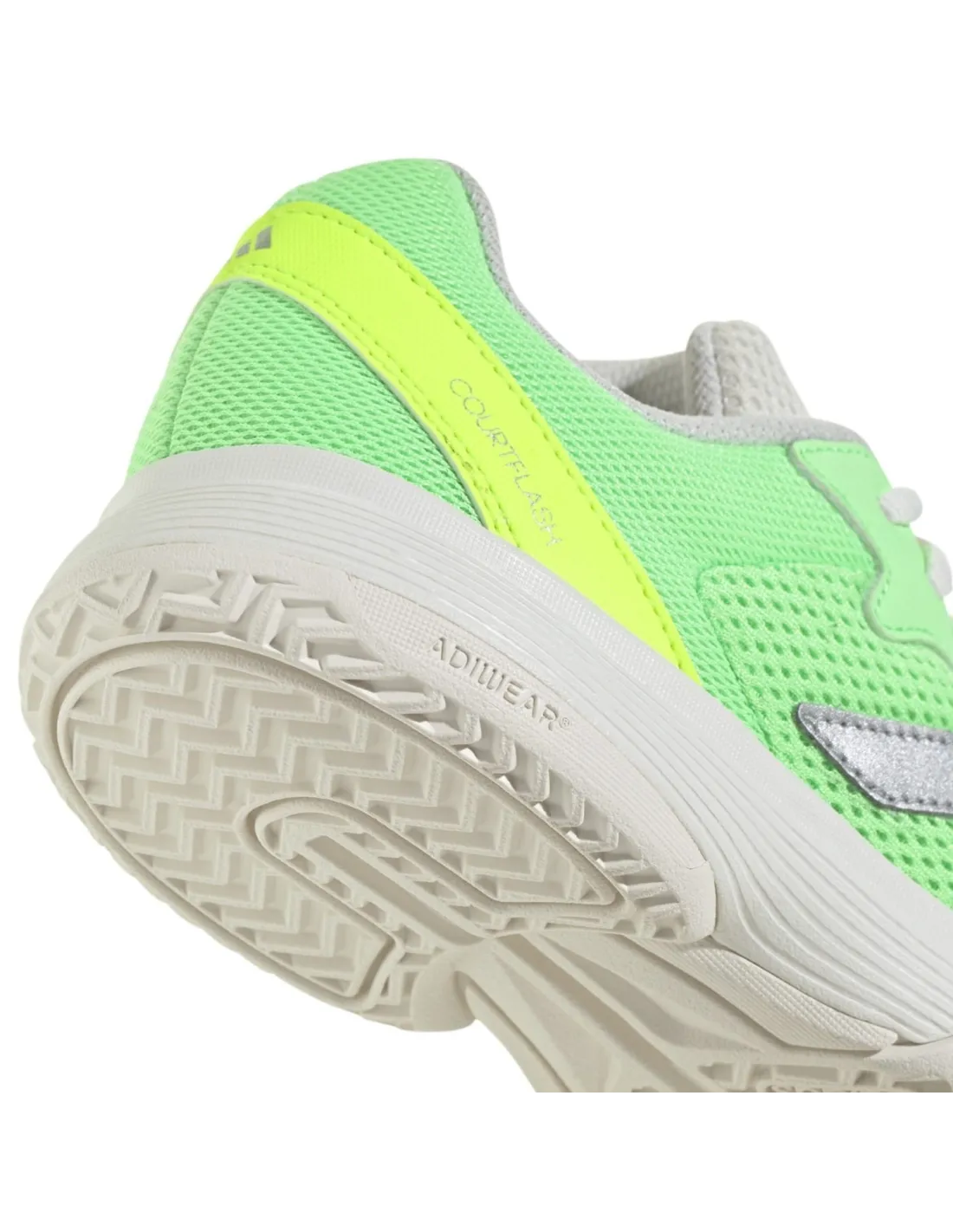 Zapatillas de Pádel Adidas Courtflash K Junior Verde Lima
