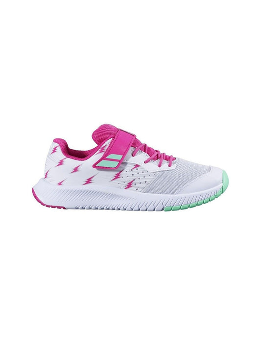 Zapatillas de Tenis Junior BABOLAT Pulsion AC Jr Blanco/Rosa Roja