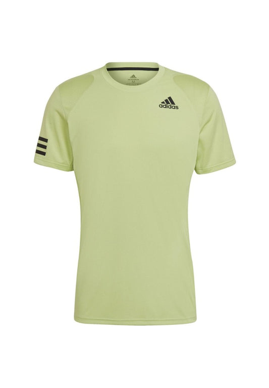 Camiseta Hombre Tenis Adidas Club 3-Stripe Pulse Lime/Black