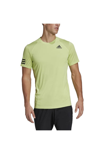 Camiseta Hombre Tenis Adidas Club 3-Stripe Pulse Lime/Black