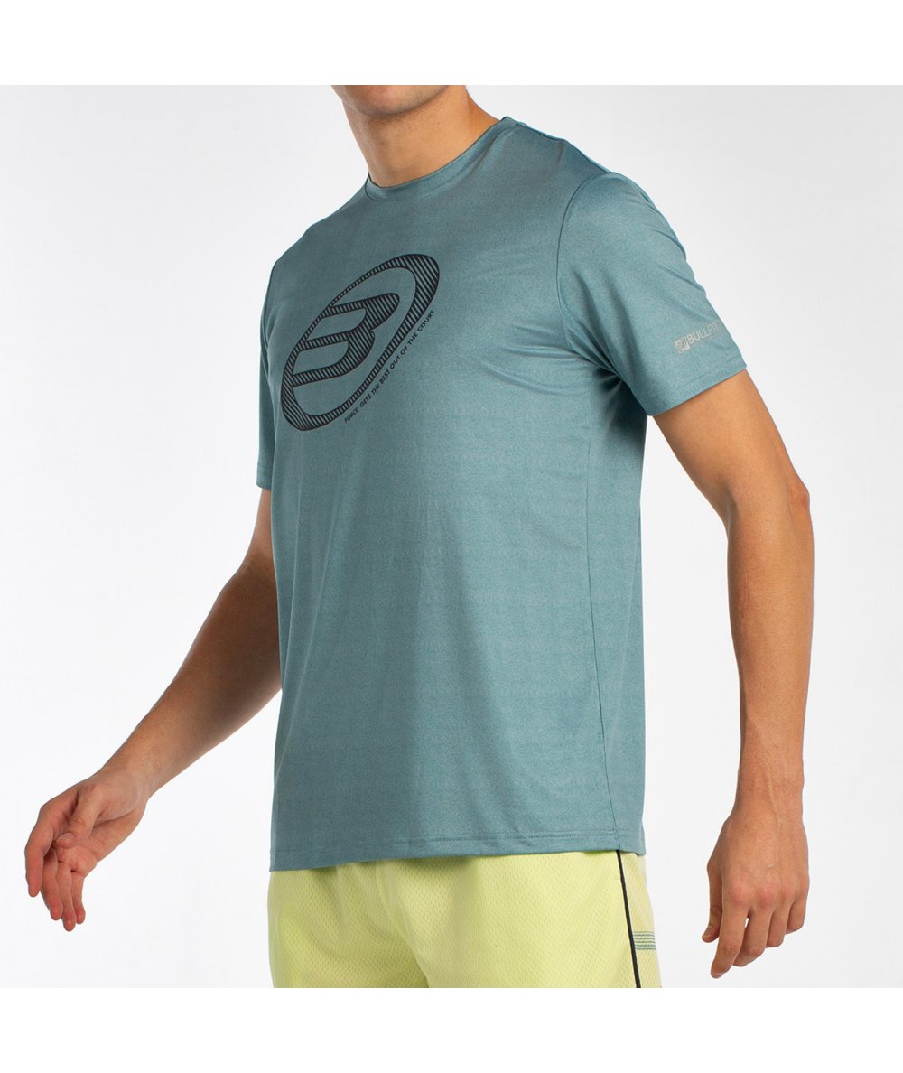 Camiseta de Pádel Bullpadel Lande Verde Azul Vigoré Hombre