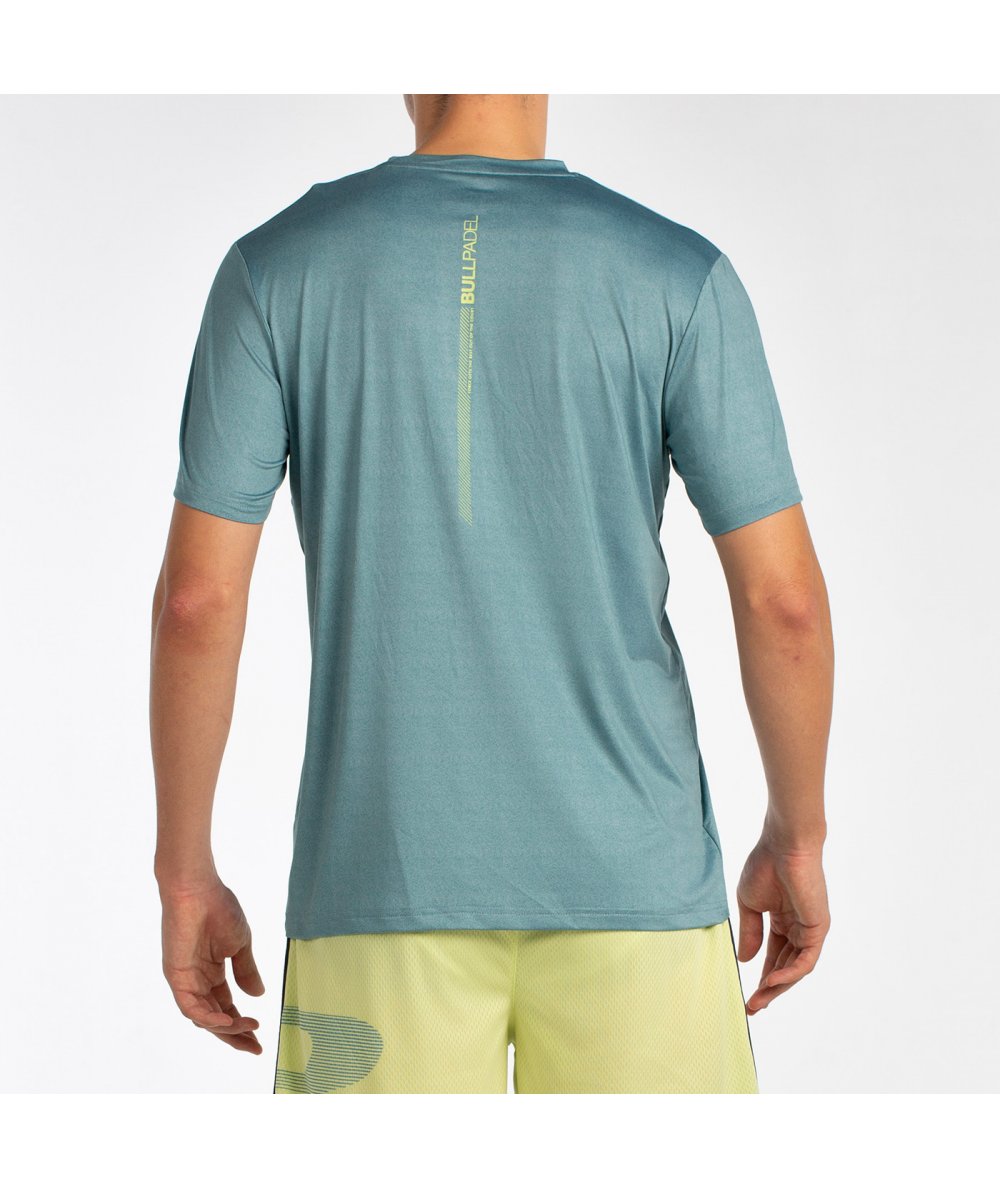 Camiseta de Pádel Bullpadel Lande Verde Azul Vigoré Hombre