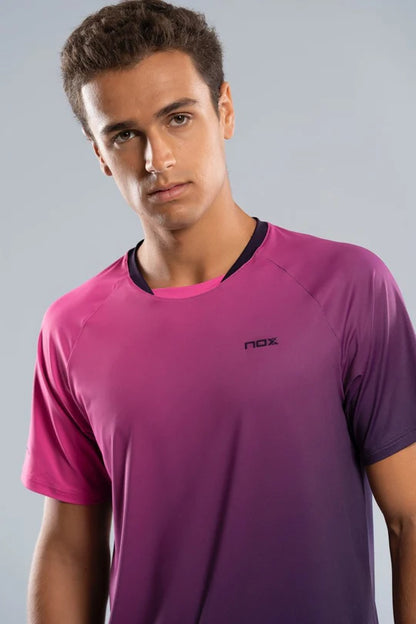Camiseta de Pádel NOX PRO Blackberry Rose Degraded Hombre