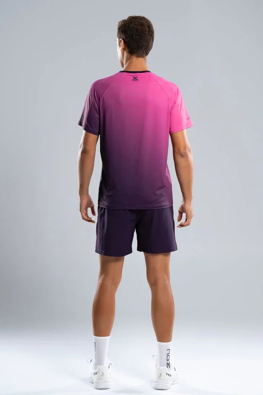 Camiseta de Pádel NOX PRO Blackberry Rose Degraded Hombre