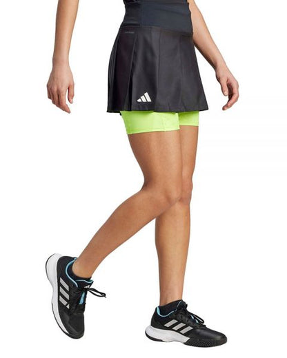 Falda-Pantalón Mujer Tenis LDN WOW Black/Lucid Lemon