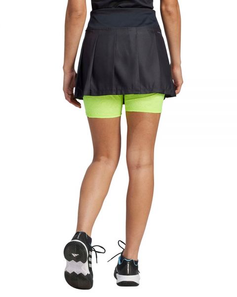 Falda-Pantalón Mujer Tenis LDN WOW Black/Lucid Lemon