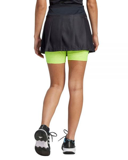 Falda-Pantalón Mujer Tenis LDN WOW Black/Lucid Lemon