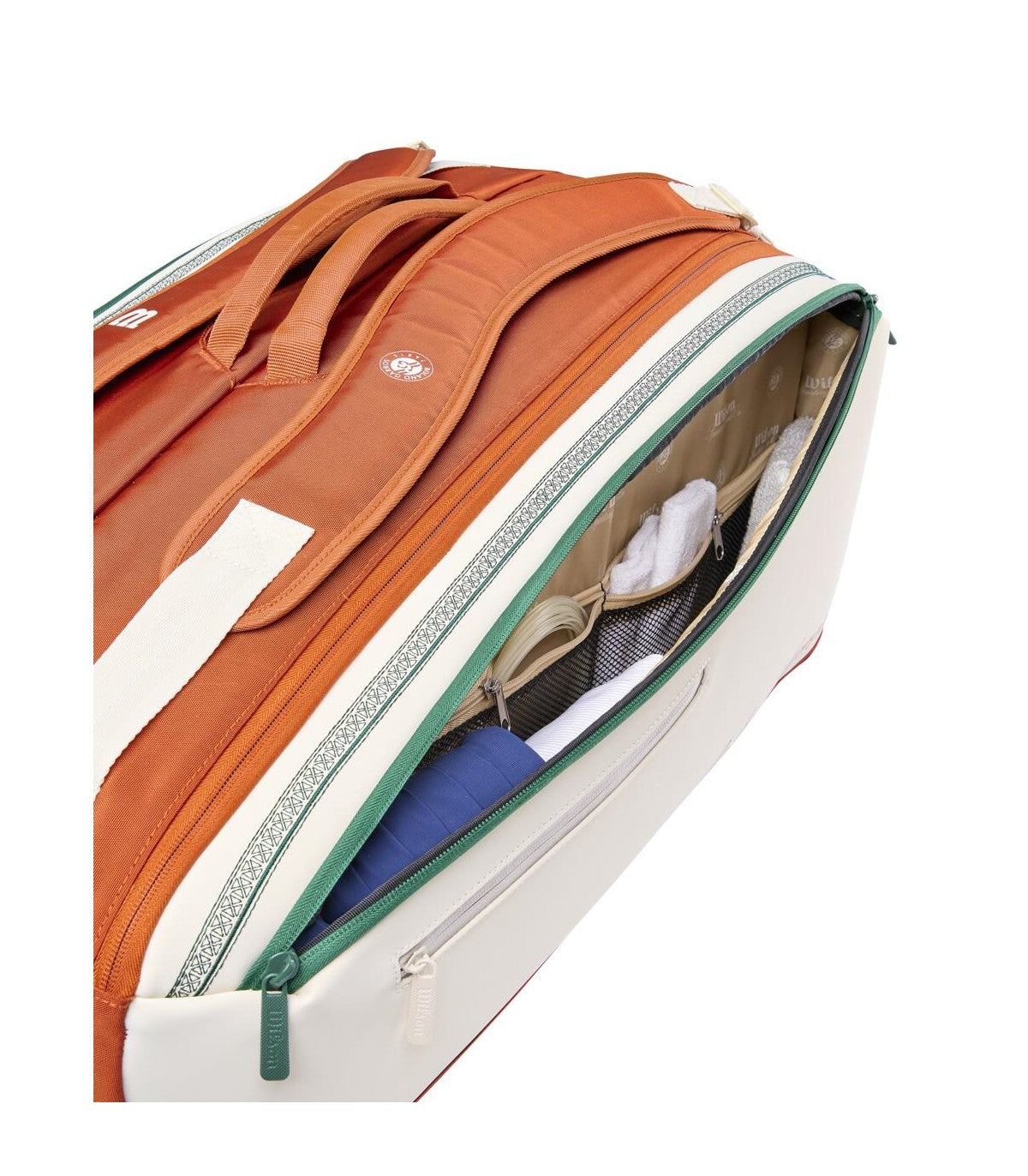 Raquetero de Tenis Wilson Roland-Garros 2026 Super Tour 9 Pack Cream