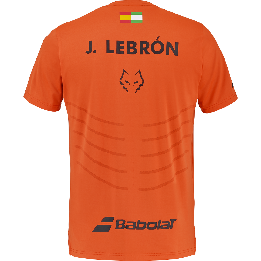Camiseta Padel Babolat Replica Lebrón Naranja 2026