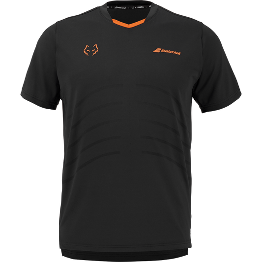 Camiseta Hombre Padel Babolat Réplica Lebrón Negro/Naranja 2026