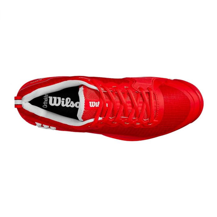 Zapatillas de Tenis Hombre Wilson Rush Pro 4.5 Clay Rojo/Blanco